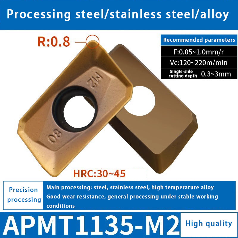 140-CNC milling blade APM T1135 stainless steel special alloy blade Shandong Denso Pricision Tools Co.,Ltd.